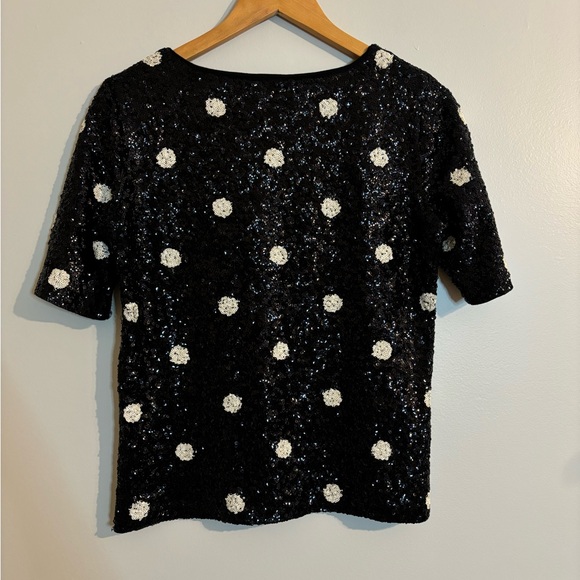 J Crew sequinned polka dot top - Picture 4 of 5